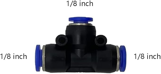 5 Pcs 1/8" x 1/8"x 1/8" Pneumatic T Shaped 3 Way Tube Reducer Connector - Image 2