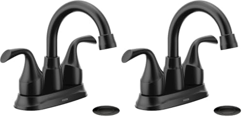 Moen Idora Matte Black Two-Handle Centerset Bathroom Sink Faucet by Unknown