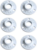 3/4" FLANGE Industrial Threaded Black Iron Pipe Fittings; White Satin Finish by PRIMPIPEWORKS