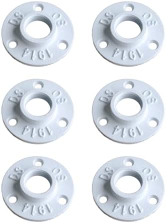 3/4" FLANGE Industrial Threaded Black Iron Pipe Fittings; White Satin Finish by PRIMPIPEWORKS