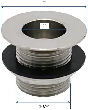LEYSO Stainless Steel 1" NPS Thread Bar Sink 1-1/2” Drain - Image 2