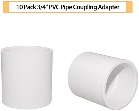 10PCS 3/4" PVC Pipe Coupling Slip SCH40 White | Connector Adapter Pipe Fitting - Image 3