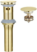 BWE One-Piece Pop-Up Sink Drain, Brushed Gold, by BWE