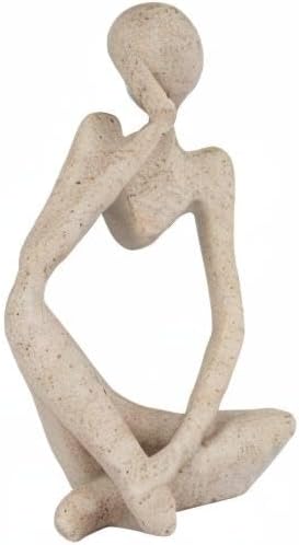 Sandstone Resin Thinker Statue Style Abstract Sculpture, Left | Small Statue - Image 8