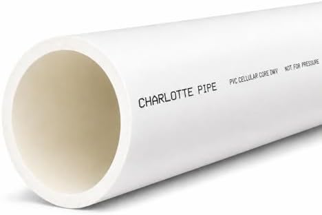 6 Inch Schedule 40 DWV PVC Foam Core Pipe, 1-1/2 to 6 Inch Diameter, Cut to by Unknown