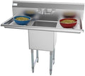 KoolMore 1 Compartment Stainless Steel NSF Commercial Kitchen Prep & Utility by KoolMore
