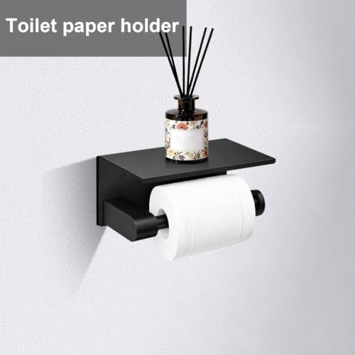 5 Pieces Matte Black Bathroom Hardware Accessories Set, 24 Inch SUS304 - Image 6