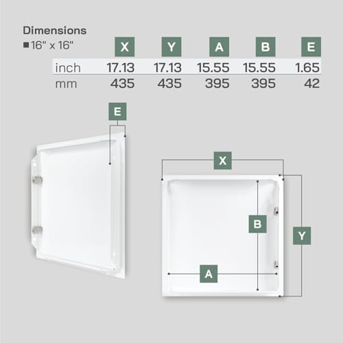 Vent Systems 16'' x 16'' Inch White Metal Access Panel - Image 2