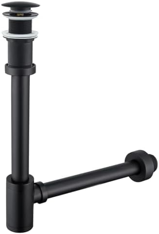 RANDOM Black Brass Bottle P Trap by RANDOM