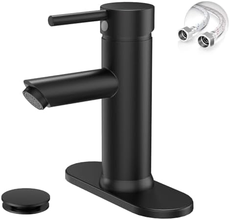 Bathroom Faucet for 1 or 3 Holes, Matte Black by Greenspring
