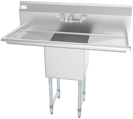 KoolMore 1 Compartment Stainless Steel NSF Commercial Kitchen Prep & Utility - Image 2