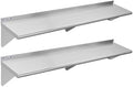 Hally Stainless Steel Shelf 2 Pack Wall Mounted Metal Shelves 12"x60" NSF by HallySinksTablesH