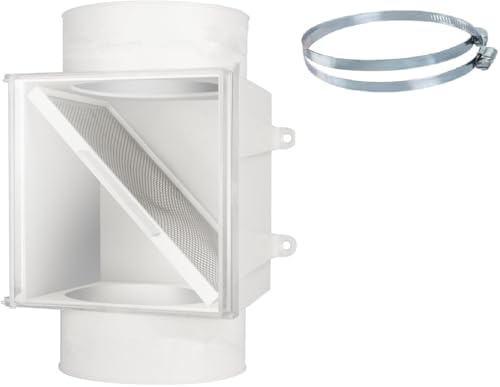 Dryer Duct Lint Trap, Extra Heat Dryer Saver, Accommodates 4" Transition Ducts by Unknown