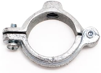 2" NPS Hinged Split Ring Pipe Hanger, Pre Galvanized, 3/8" Rod Fitting - Image 4