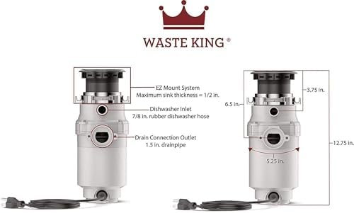 Waste King 1/2 HP Garbage Disposal - Image 4