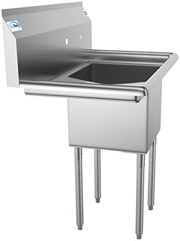 KoolMore 1 Compartment Stainless Steel NSF Commercial Kitchen Prep & Utility - Image 3