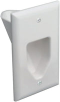 DATA COMM Electronics 45-0001-WH 1-Gang Recessed Low Voltage Cable Plate – by DATACOMM