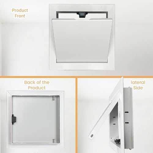 Access Panel for Drywall, 18 x 18 inch Wall Hole Cover Aluminum Alloy White - Image 5