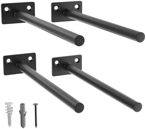LEOPO 4-Pack 8 inch Floating Shelf Brackets, Hidden Shelf Bracket by FinestHomeDecor