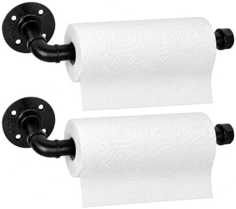 Wall Mount Industrial Pipe Paper Towel Holder, Heavy-Duty DIY Rustic Vintage by Aailitefa