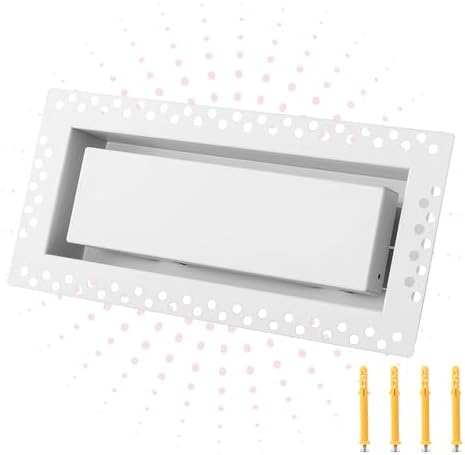 4x10 Flush Wall Vent, Wall Vent Cover Air Vent Covers Modern Register by Solrix
