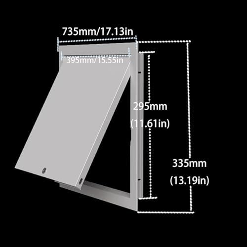 Steel Access Panel Door, Lockable Reinforced Metal Construction - Image 2