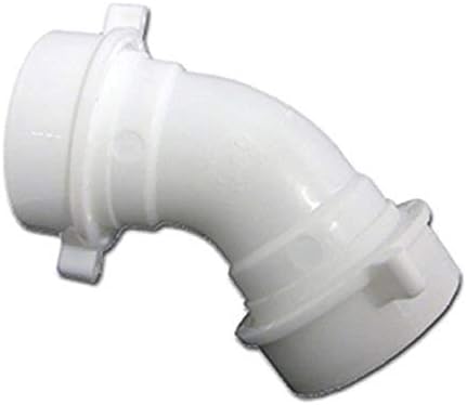 LASCO 03-4267 White Plastic Tubular 1-1/2-Inch Slip Joint 45-Degree Elbow by LASCO