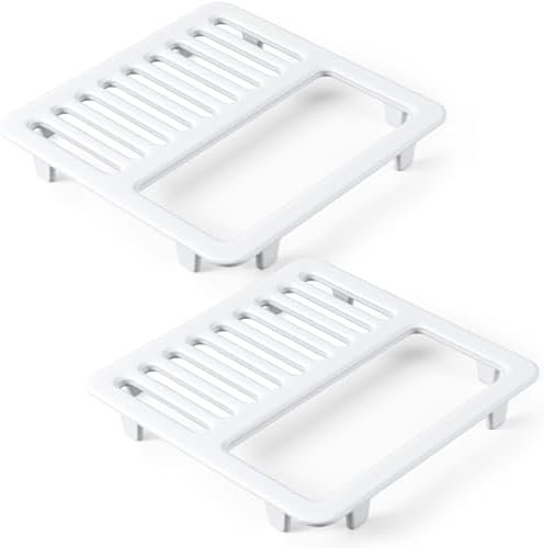 2 Pcs Cast Iron Porcelain Grate Floor Drain Cover 9-1/4" W x 9-1/4" L x 1-1/4h by Unknown