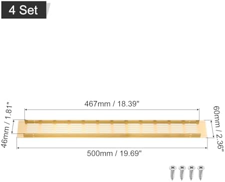 uxcell Air Vents Cover, Rectangle Louvered Ventilation Grille - Image 2