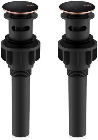 KENES 2 Pack Oil Rubbed Bronze Pop Up Bathroom Sink Drain by KENESBathroomKitchen