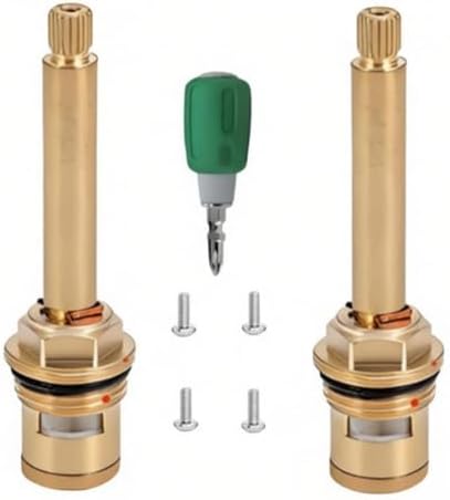 Brass Faucet Cartridge Replacement Kit M20 x 1.5 Ceramic Valve Pair by Unknown