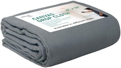 Canvas Drop Cloth for Painting 4x15 feet Pack of 1-8oz Painters Drop Cloths for by Unknown