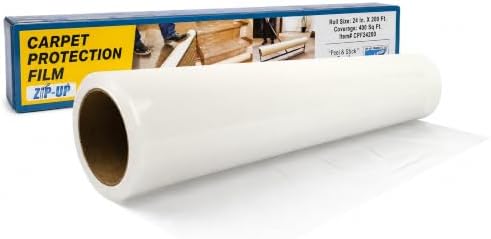 ZIP-UP 24" x 200' Carpet Protection Film, Self Adhesive, Easy Installation by Zip-UpProducts