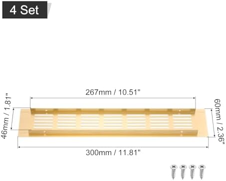 uxcell Air Vents Cover, Rectangle Louvered Ventilation Grille - Image 2