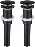 KES Black Sink Drain Without Overflow, Bathroom Sink Stopper, Pop Up Drain by KES