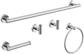 Brushed Nickel Bathroom Hardware Accessories Set 5 Pcs by HOMEMYSTIQUE