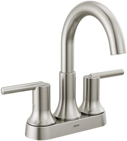 Delta Faucet Trinsic Brushed Nickel Bathroom Faucet, Bathroom Sink Faucet by Unknown