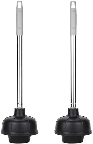 SteadMax Rubber Toilet Plunger, Double Thrust Force Cup, Heavy Duty, Commercial by Steadmax