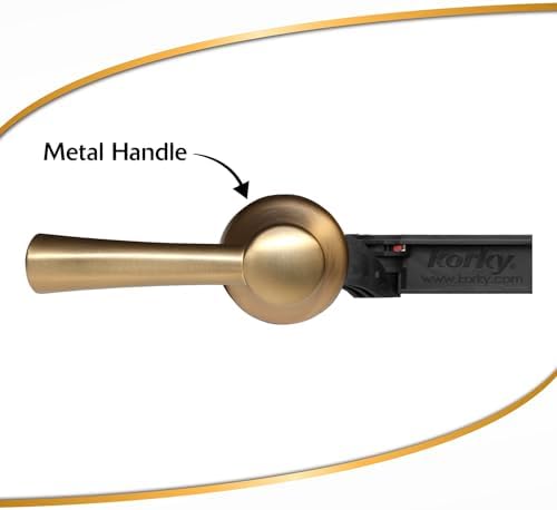Korky Strongarm Universal Metal Toilet Handle & Lever in Brushed Gold - Image 3