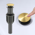Bathroom Sink Drain Without Overflow, ARCORA Brushed Gold Pop Up Drain by ARCORA