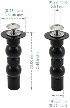 Toilet Seat Hinge Screw Kit for TOTO, Top Mount Toilet, 2 Pack - Image 2