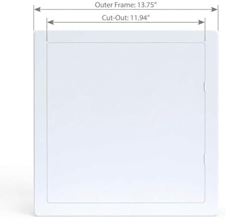 QWORK Access Panel for Drywall, 12 x 12 Inch ABS Plastic Wall Hole Cover Access - Image 2