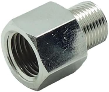 1 Piece 1/4" NPT Pipe Female x M12 x 1 Male Metric Gauge Adapter Brass Nickel by CDQBWKJGFJ