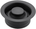 Luxier GD02-M Kitchen Sink Garbage Disposal Flange and Stopper in Matte Black by Luxier