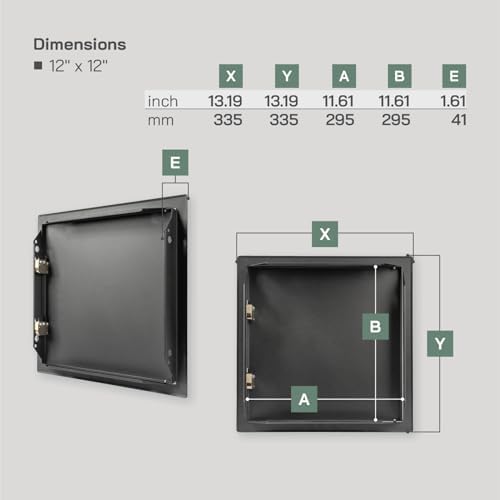 Vent Systems 12'' x 12'' Inch Anthracite Metal Access Panel - Image 2