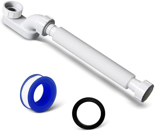 VIVIDA Bathtub Shower Drain Pipe, 1-1/2" Low Profile P Trap by VIVIDA