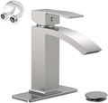 Brushed Nickel Waterfall Bathroom Faucets by Greenspring