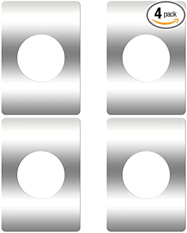 4 Pcs Stainless Steel Door Reinforcement Plate, Adhesive Door Knob Hole Cover by Hoypeyfiy