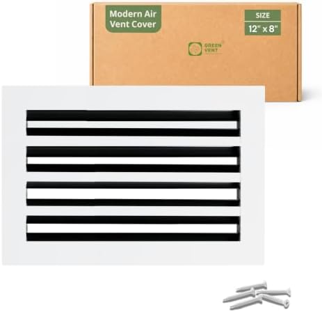 Modern Air Vent Cover 12x8 – Slim Design Aluminum Linear Slot Diffuser by GREENVENT