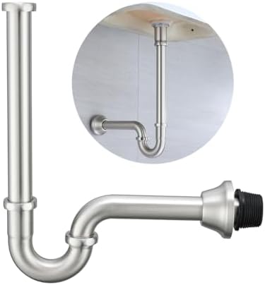 Brass P Trap U-Shape 1 1/4 inch Sink Drain Pipe by SEABEFORE